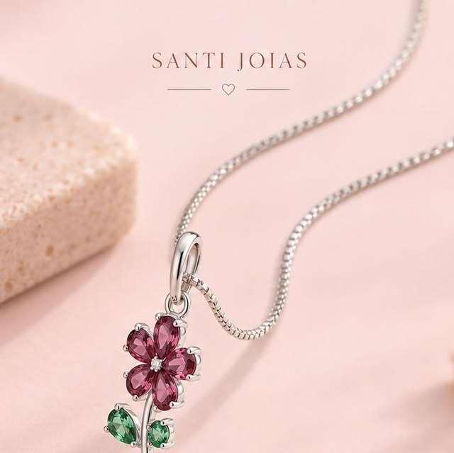 Publicação Colar Flor Rosa no Instagram