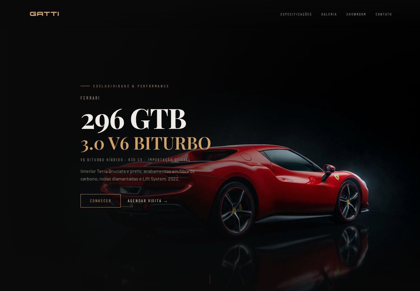 Página inicial de Ferrari 296 GTB